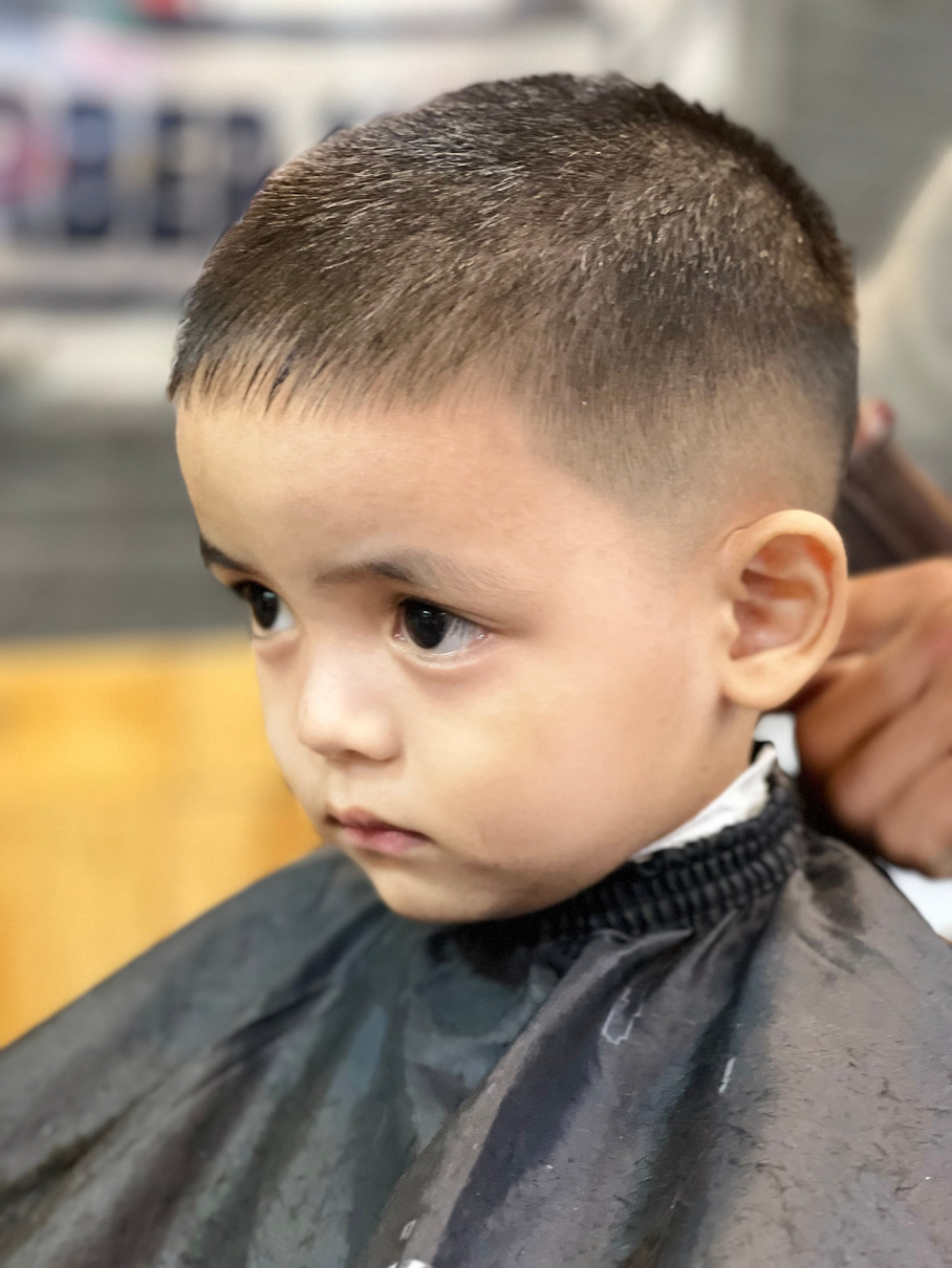 Kid Haircut at Barber Shop